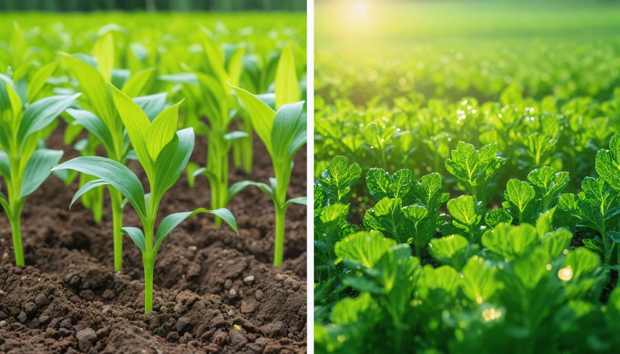 Side-by-side comparison showing improved accuracy of quantum-powered crop predictions