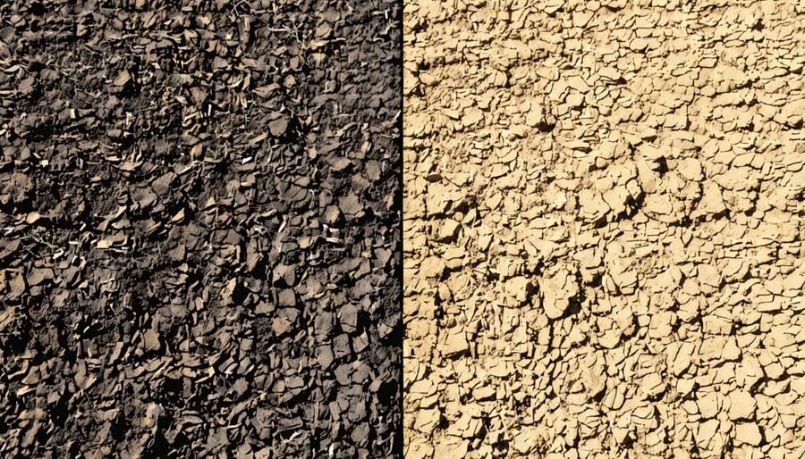 Side-by-side comparison of regenerative and conventional farm soil quality