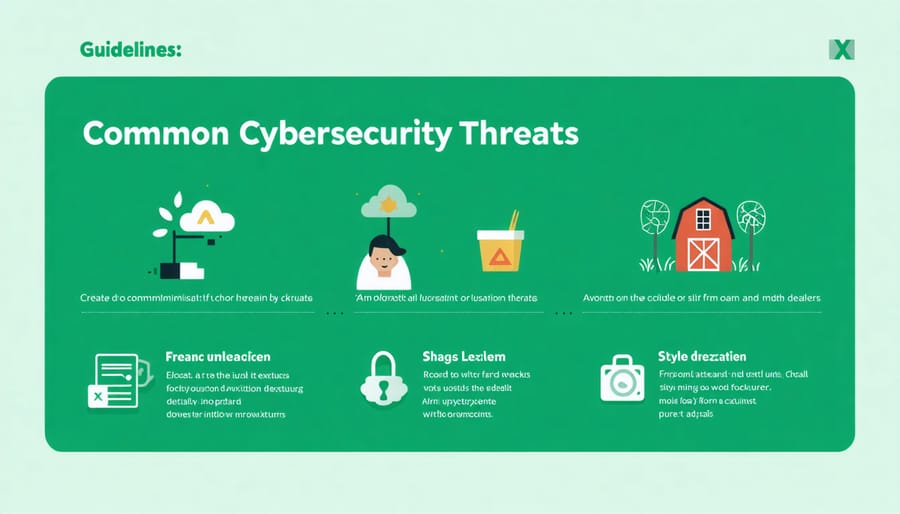 Visual representation of cybersecurity risks specific to CSA farms