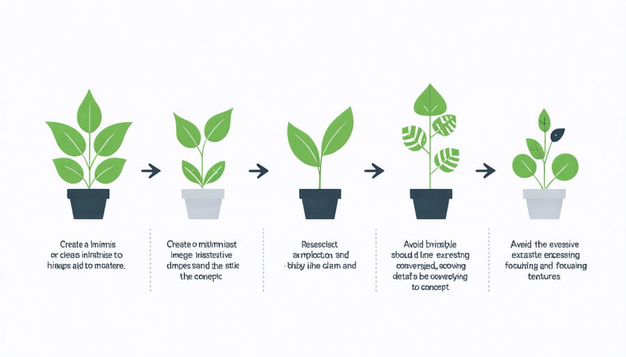 Step-by-step visual guide for inspecting plant leaves, stems, and roots