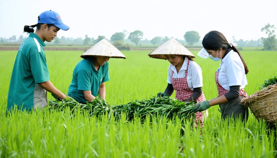 Group of farmers participating in VEDP technical assistance workshop