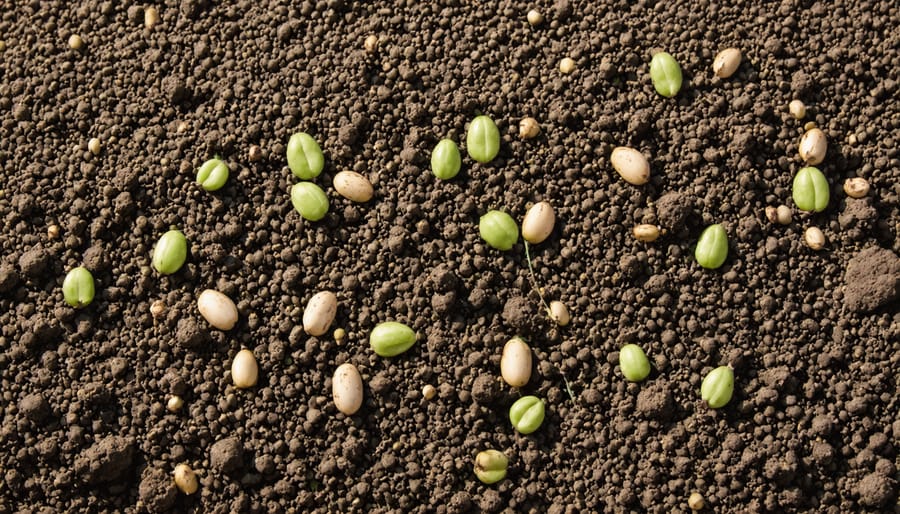 Farmer's hands holding dark fertile soil with visible earthworms