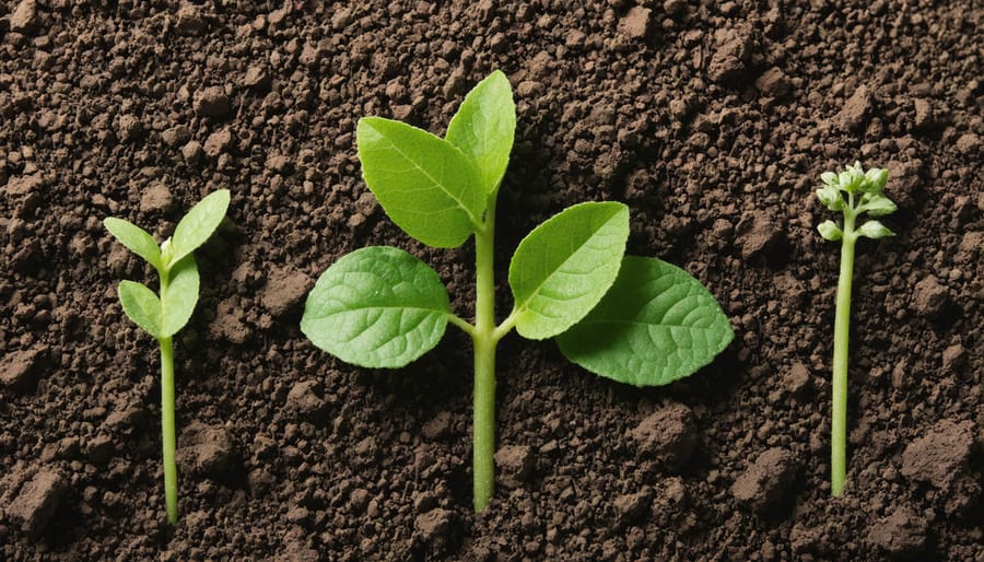 Extreme close-up of rich organic soil with visible earthworms and organic matter